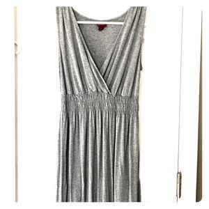 Casual gray stretchy, cotton blend dress. Size S.